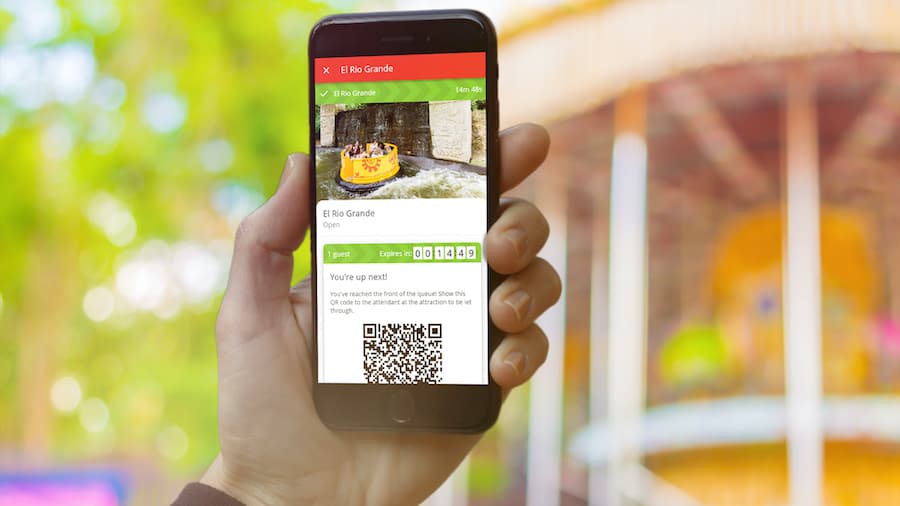 Walibi Holland virtual queue El Rio Grande QR code